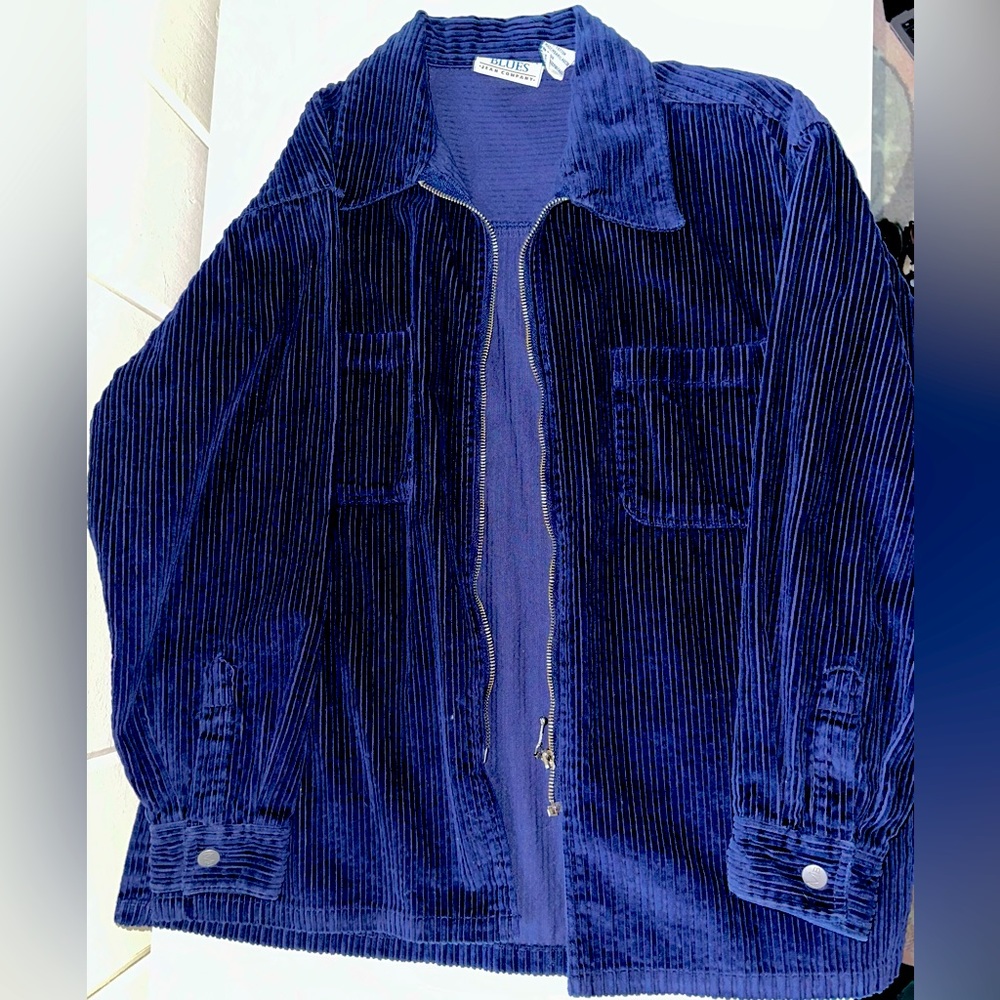Corduroy oversized zip Top